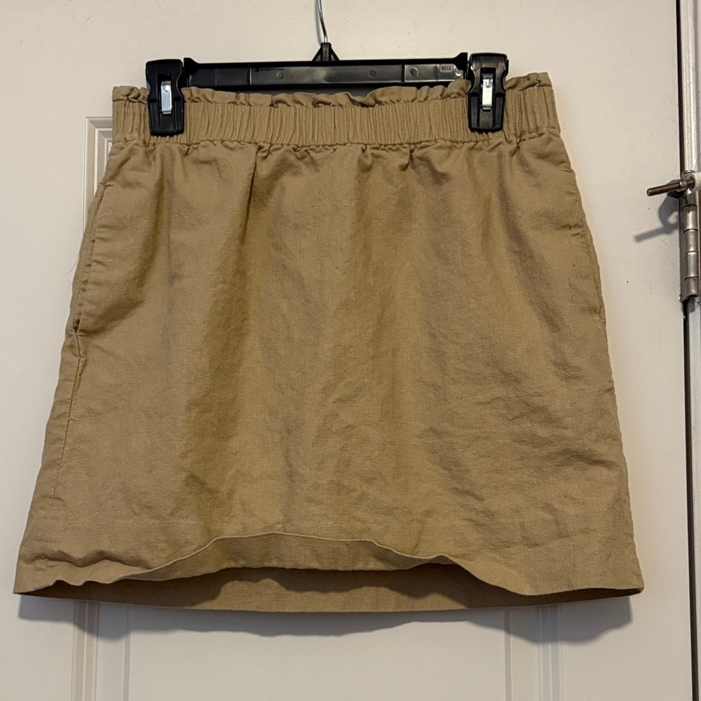 J. Crew Tan Mini Skirt